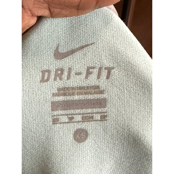 Nike Pro Dri-fFt Half Zip Blue Pullover Sweatshirt XS thumb hole Activewear - Picture 4 of 8